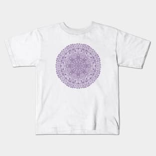 Purple Gradient Mandala Kids T-Shirt